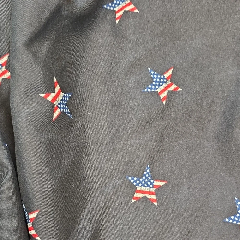 City Streets Mens Large American Flag Stars Swimming  Shorts